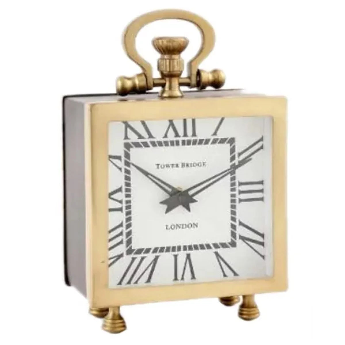 Square Clock 4 Ball Feet
