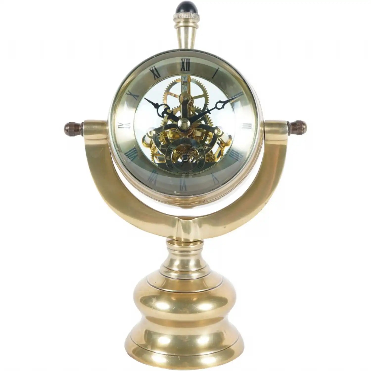 CLOCK SKELETON SWIVEL BLACK TOP