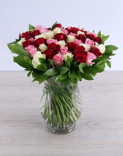 Luscious Mixed Rose Arrangement