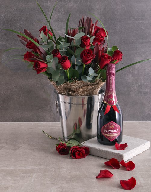 Red Roses and Romance Combo
