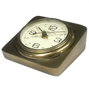 Square Clock Brass Aviation Dial
