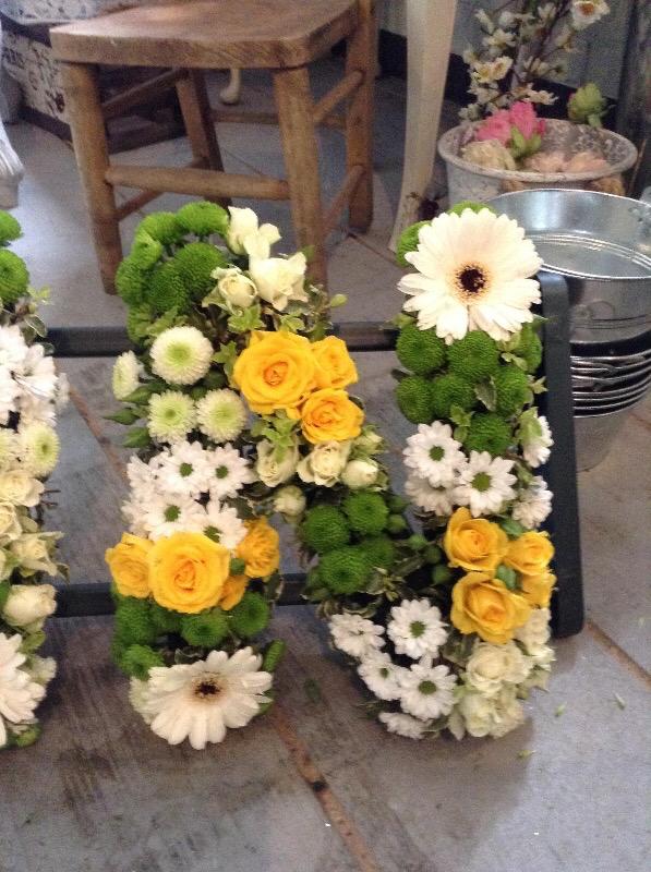 LETTER FLOWER ARRANGEMENTS