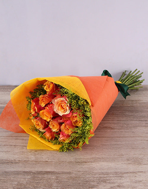 Cherry Brandy Roses Bouquet