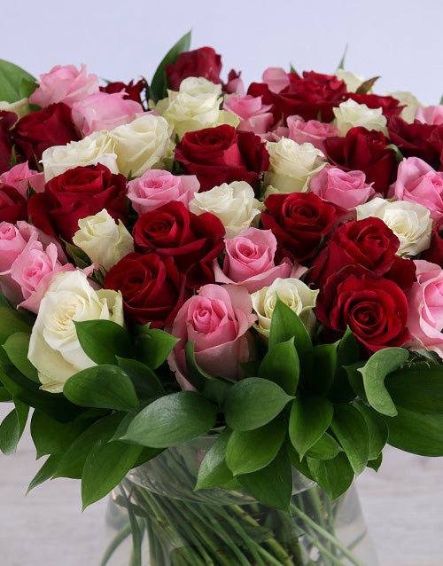 Luscious Mixed Rose Arrangement