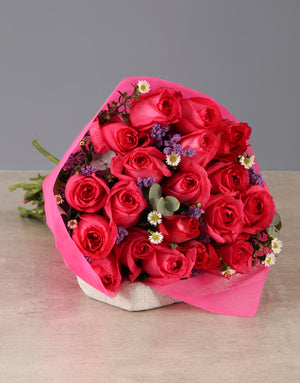 Cerise Rose Bouquet