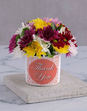 Thank you Spray in White Vase