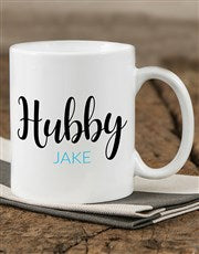 Personalised Wife and Hubby Couples Mug Set