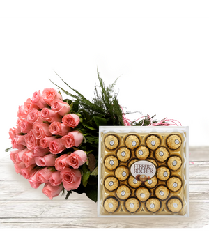 Pink Roses & Chocolates